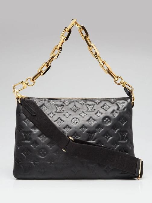 Louis Vuitton Black Monogram Embossed Leather Coussin MM Bag: Condition: Pre-owned - Good,Brand: Louis Vuitton,Exterior Material: Leather,Style: Crossbody Bags,Everyday Bags,Exterior Color: Black,Department: Women Description This incredibly lovely and newer