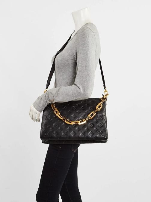 Louis Vuitton Black Monogram Embossed Leather Coussin MM Bag - 2