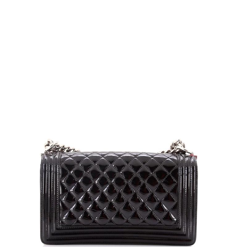 Chanel Boy Flap Bag Quilted Plexiglass Patent Old Medium - 3