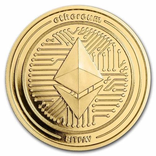 1 oz Gold Round - Ethereum: Brand: 9Fine Mint,MPN: 243442,Year: N/A,Fineness: 0.999,Denomination: N/A,Circulated/Uncirculated: None,Certification: Uncertified,Country of Origin: United States