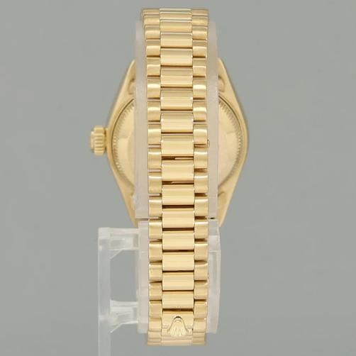 MINT 69238 Champagne Diamond Lug Ladies Rolex DateJust President 26mm Gold Watch - 5