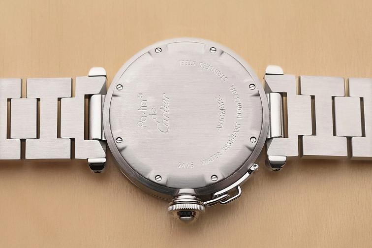 CARTIER UNISEX PASHA C BIG DATE W31044M7 35MM STAINLESS STEEL WATCH - 10
