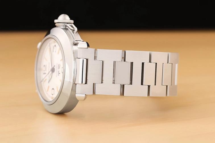 CARTIER UNISEX PASHA C BIG DATE W31044M7 35MM STAINLESS STEEL WATCH - 4