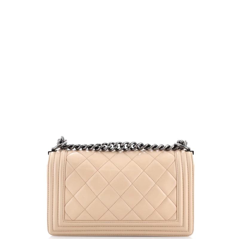 Chanel Boy Flap Bag Quilted Lambskin Old Medium - 3