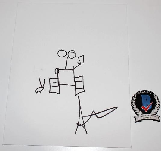 DIRECTOR ANDREW STANTON SIGNED WALL-E 11x14 MOVIE SKETCH BECKETT COA PROOF - 2