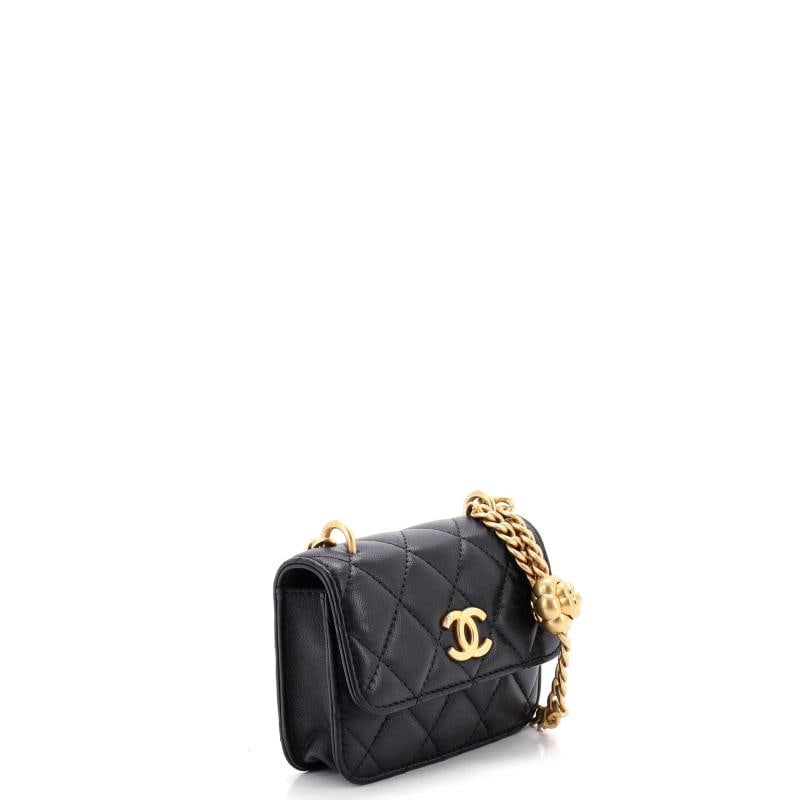 Chanel Sweet Camellia Flap Clutch with Chain Quilted Lambskin Mini - 2