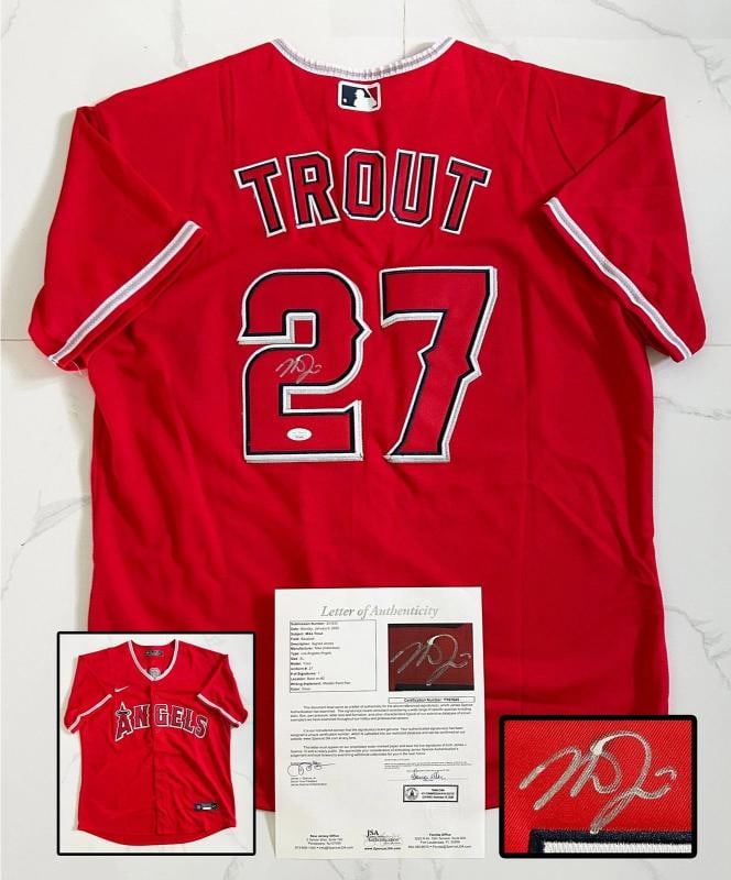 Mike Trout Signed Jersey Los Angeles Angels JSA COA: Condition: New: A brand-new, unused, unopened, undamaged item (including handmade items).. ,Country of Origin: United States,Modified Item: No,Original/Reproduction: Original