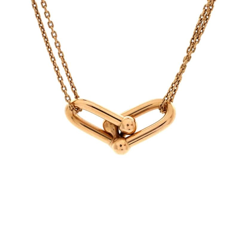 Tiffany & Co. HardWear Double Link Pendant Necklace 18K Rose Gold: Condition: Pre-owned - Good,Brand: Tiffany & Co.,Main Stone: Unknown,Metal: 18K Rose Gold,Metal Purity: 18K,Style: Pendant,Type: Necklace,Color: Rose Gold,Material: 18K Rose Gold Condition: Great.