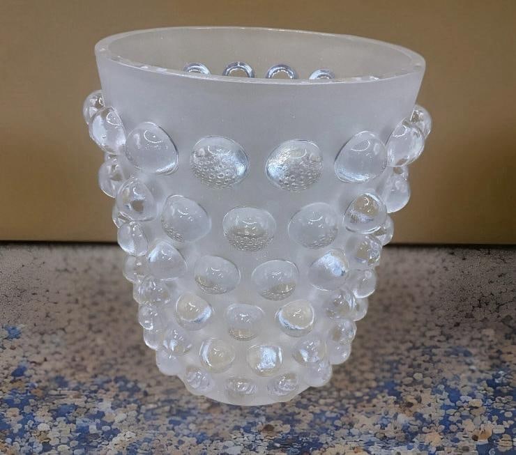lalique Style Crystal Mossi Clear VaseH8Ã¢â‚¬Â Maker Unknown Ar - 10