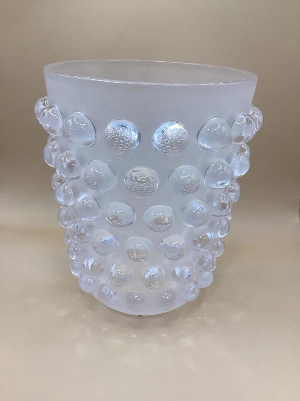 lalique Style Crystal Mossi Clear VaseH8Ã¢â‚¬Â Maker Unknown Ar - 8