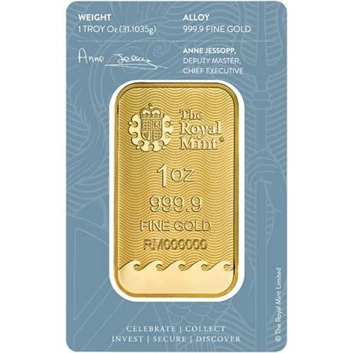 1 oz British Gold Britannia Bar (New w/ Assay) - 2
