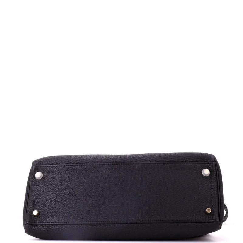Hermes Kelly Handbag Black Togo with Gold Hardware 32 - 5