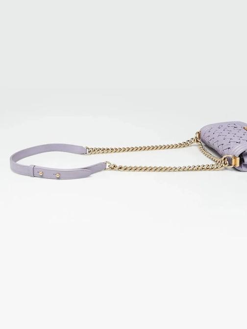 Chanel Purple Woven Lambskin Leather Paris-Versailles Small Boy Bag - 6