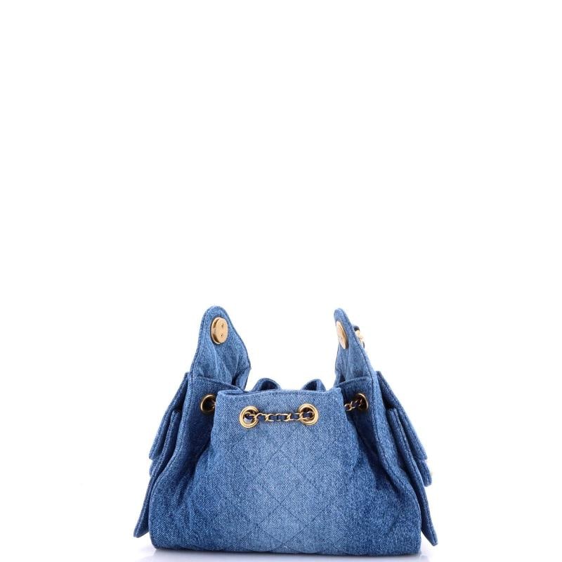 Chanel 25 Hobo Bag Quilted Denim Mini - 4
