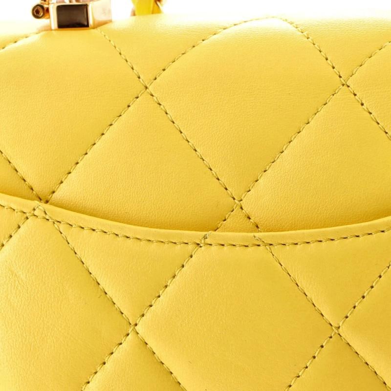 Chanel Resin Chain Top Handle Flap Bag Quilted Lambskin Mini - 7