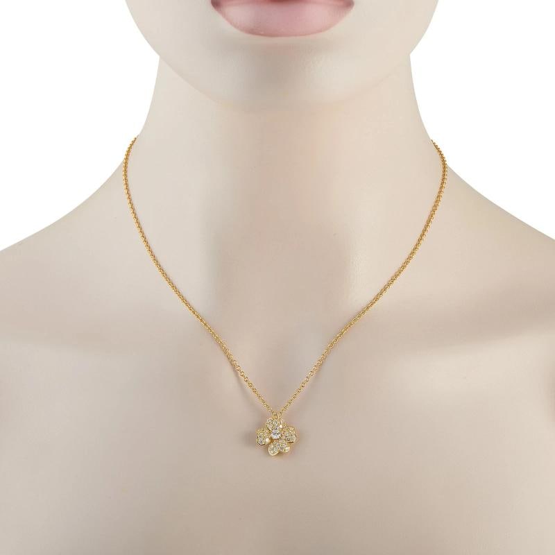 Van Cleef & Arpels Cosmo 18K Yellow Gold Diamond Pendant Necklace Small Model V - 2