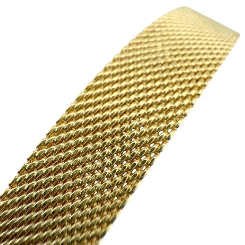 Tiffany & Co Somerset Mesh 18k Yellow Gold Bangle - 4