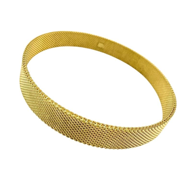 Tiffany & Co Somerset Mesh 18k Yellow Gold Bangle - 5