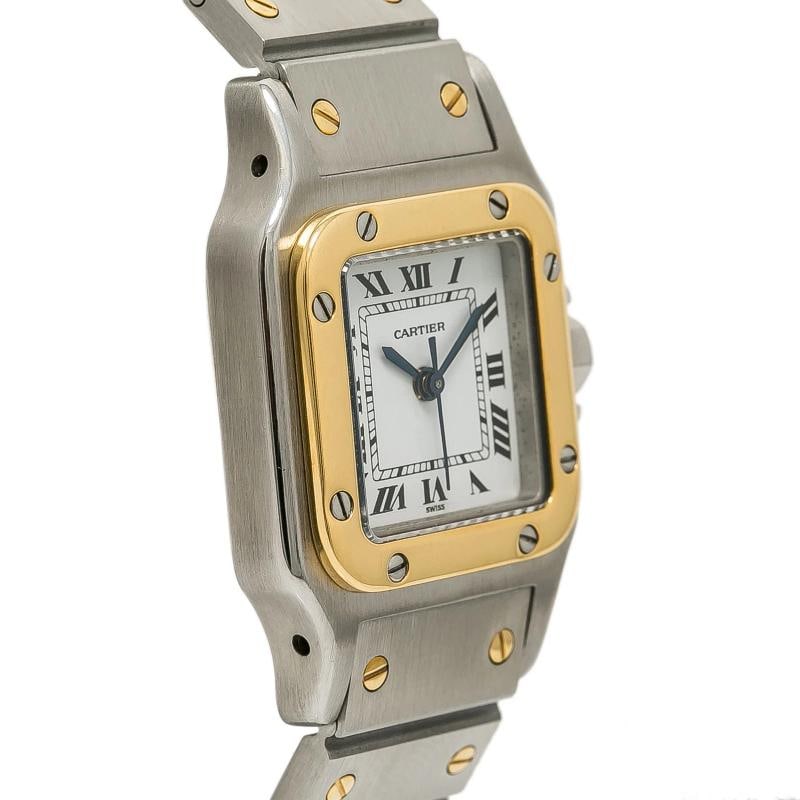 Cartier Santos Galbee W20012C18K YG two tone Quartz White Dial watch 23mm - 4