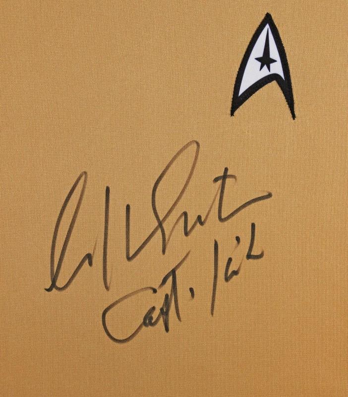 William Shatner Star Trek "Captain Kirk" Signed & Framed Uniform Shirt BAS Wit - 2
