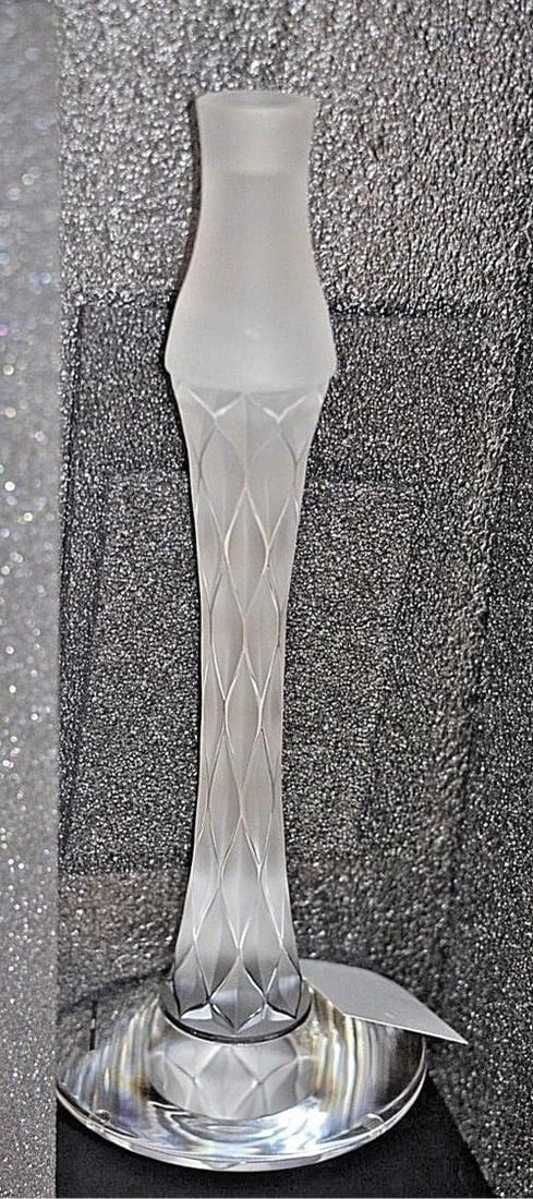 LALIQUE Crystal Candel Holder~(13.7" x 16.2"W) - 2