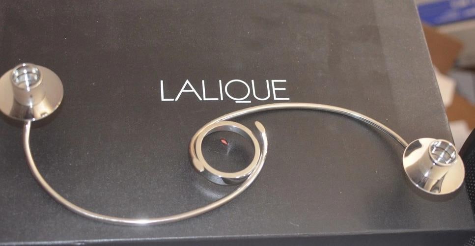 LALIQUE Crystal Candel Holder~(13.7" x 16.2"W) - 4