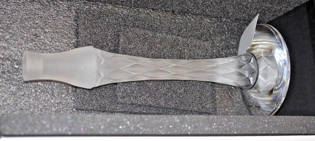 LALIQUE Crystal Candel Holder~(13.7" x 16.2"W) - 6