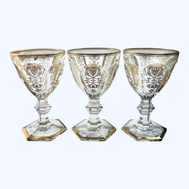 6pc Vintage Baccarat Set Of Wine Glasses~(5.25"Tall) - 2