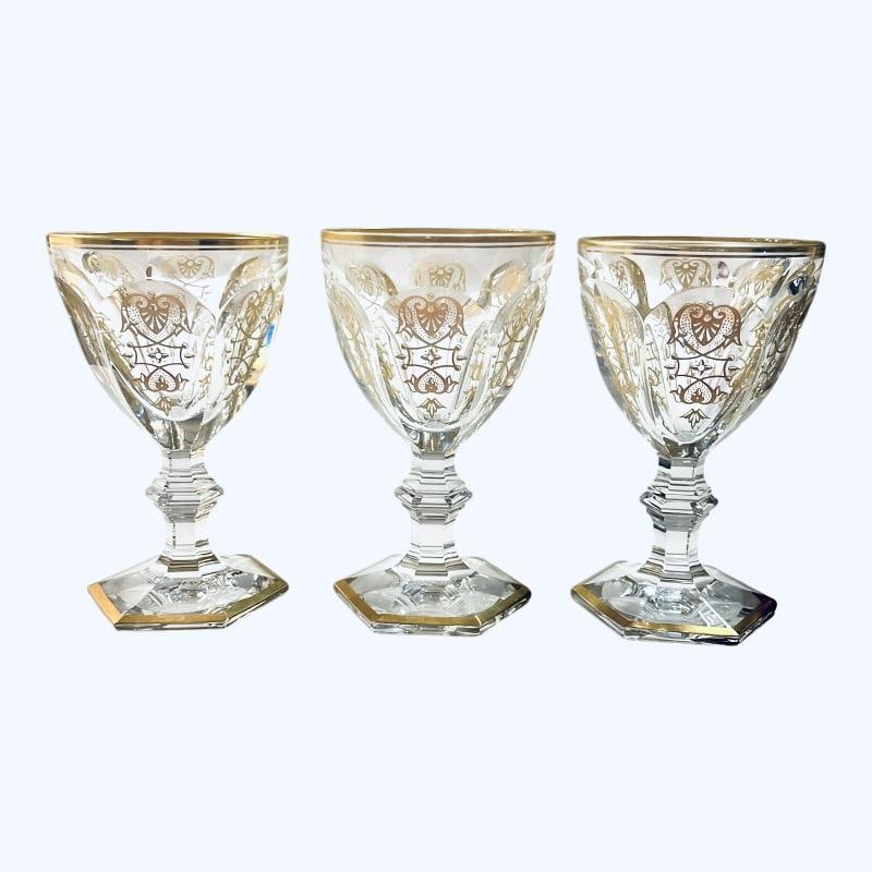 6pc Vintage Baccarat Set Of Wine Glasses~(5.25"Tall) - 3