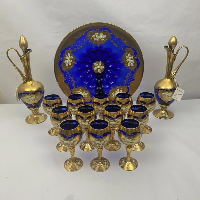 RARE~ 15pc Murano Glass Decanter Set - 20