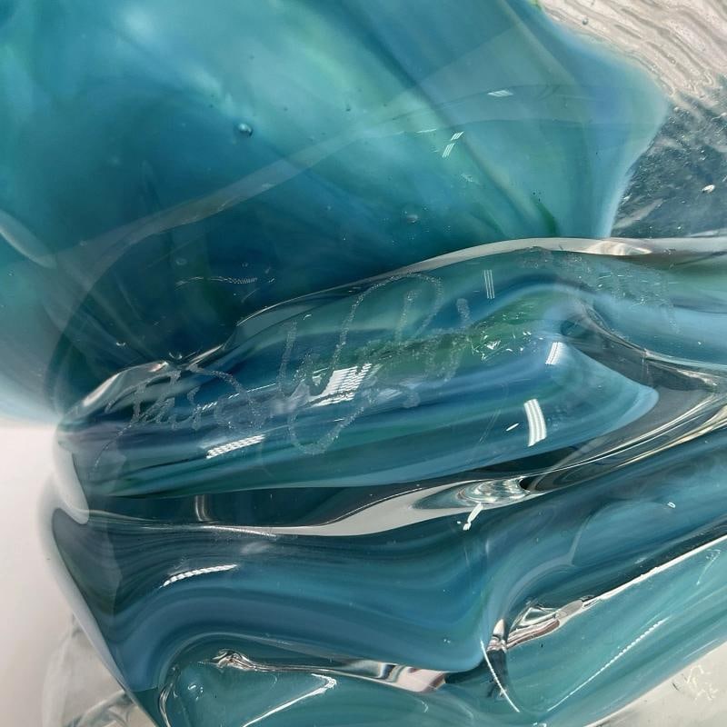 David Wight Signed Art Glass Sculpture~(Measures Approximately 10"H x 10"W) - 10