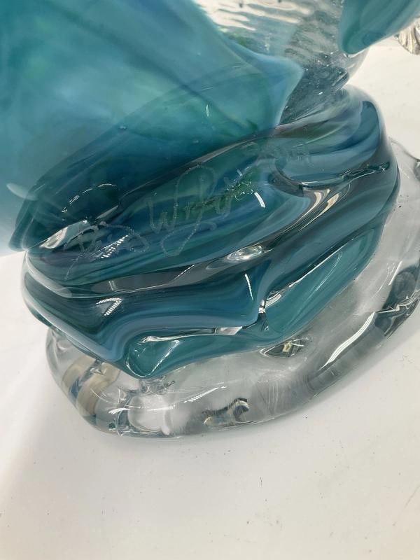 David Wight Signed Art Glass Sculpture~(Measures Approximately 10"H x 10"W) - 4