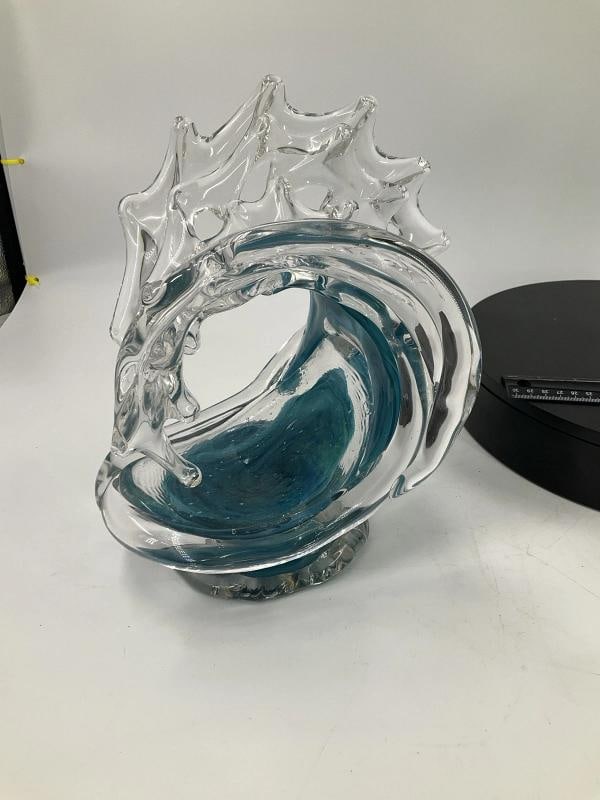 David Wight Signed Art Glass Sculpture~(Measures Approximately 10"H x 10"W) - 9