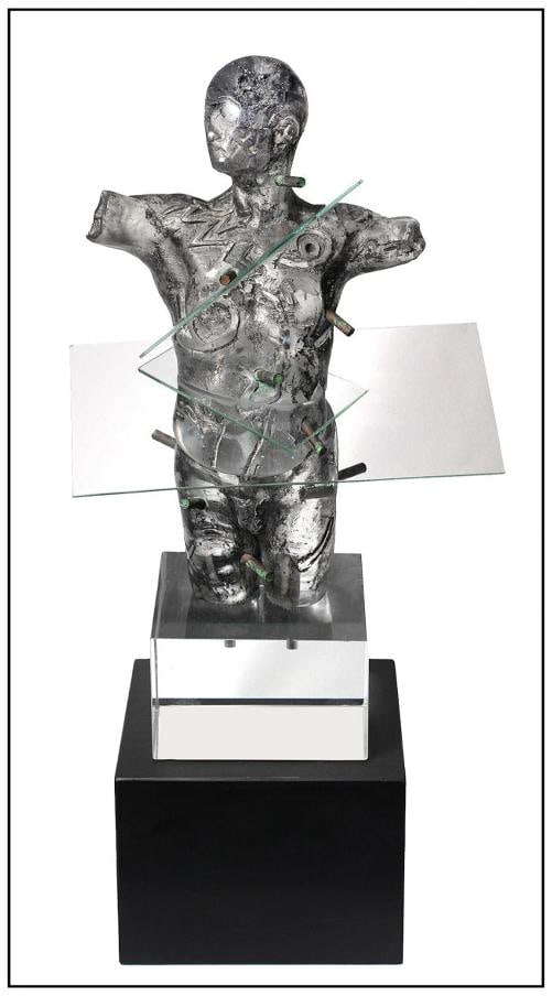 Clifford Rainey Original Glass Bronze Sculpture Assembly Sculpture Signed Art - 2