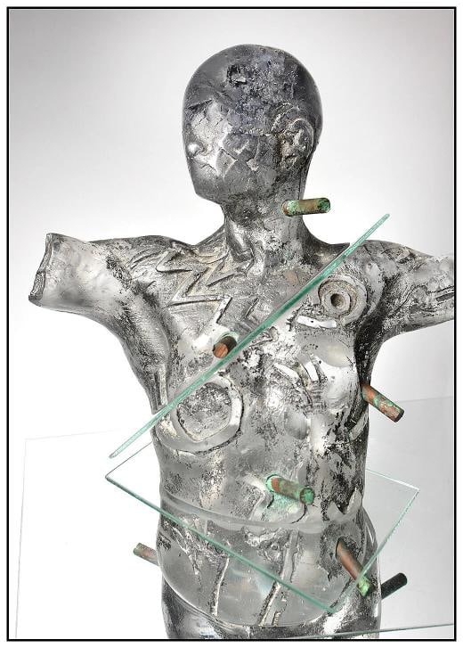 Clifford Rainey Original Glass Bronze Sculpture Assembly Sculpture Signed Art - 4