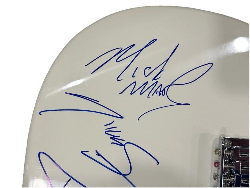 Motley Crue: Tommy Lee, Nikki Sixx, Vince Neil, and Mick Mars Signed Guitar (JSA) - 4