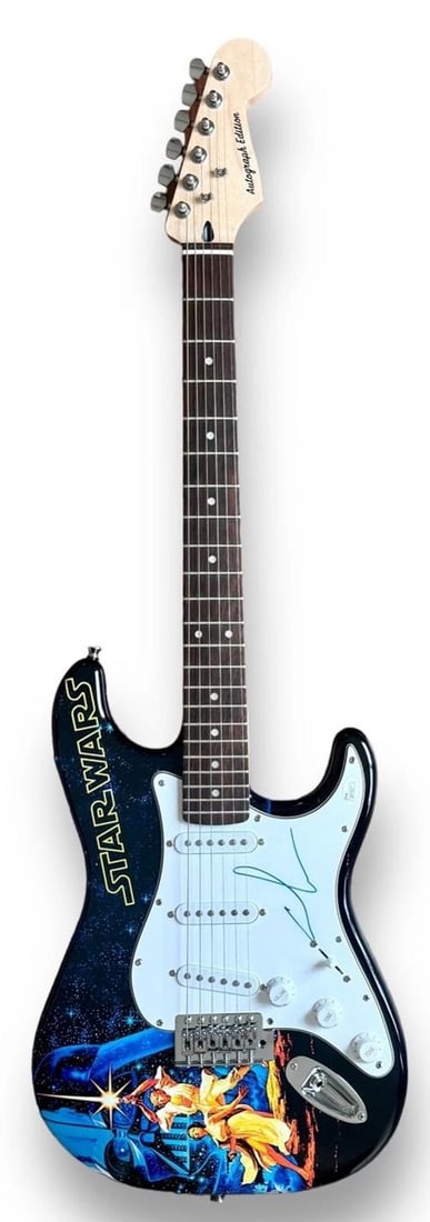 George Lucas Signed Custom Guitar STAR WARS (JSA) - 3