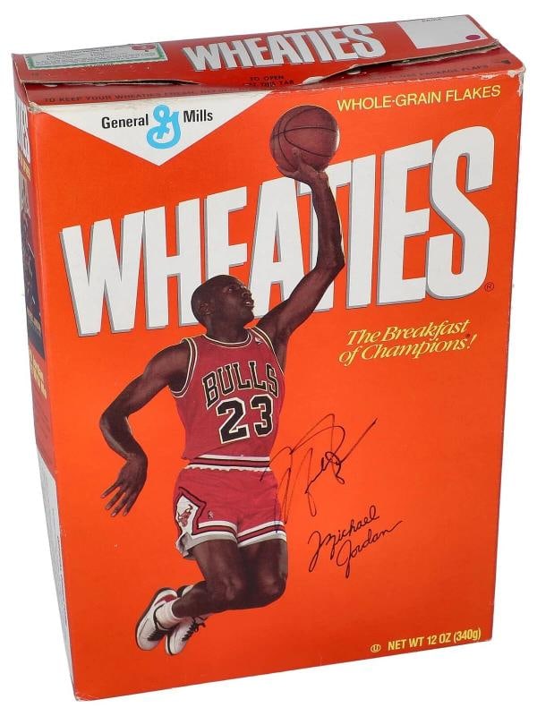 Michael Jordan Signed WHEATIES CEREAL BOX (BECKETT LOA): Country of Origin: Jordan,Player: Michael Jordan,Sport: Basketball,Signed: Yes,Original/Reprint: Original,Autograph Authentication: Professional Sports Authenticator (PSA),Product: Cereal Box,