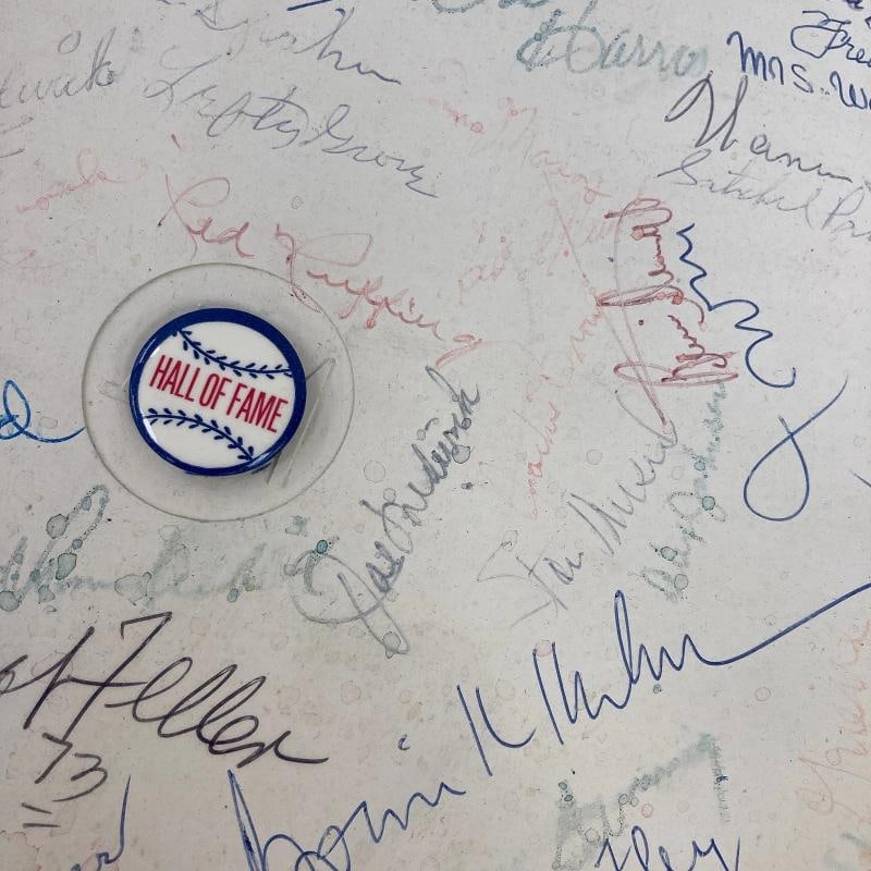 1970's HOF Multi Signed Home Plate 67 Sigs Satchel Paige Beckett COA - 10