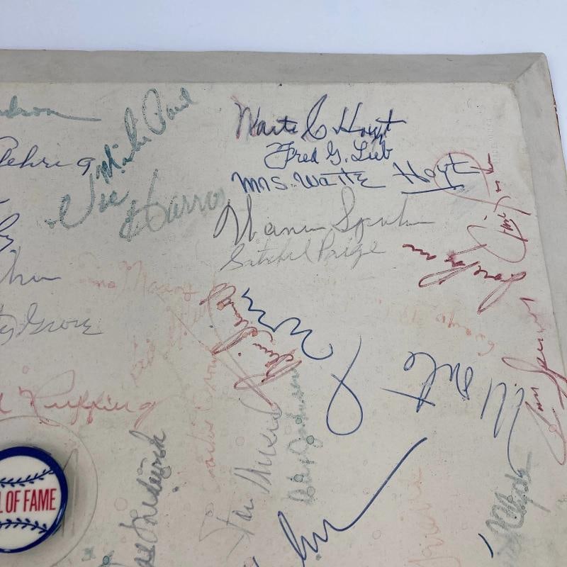 1970's HOF Multi Signed Home Plate 67 Sigs Satchel Paige Beckett COA - 12