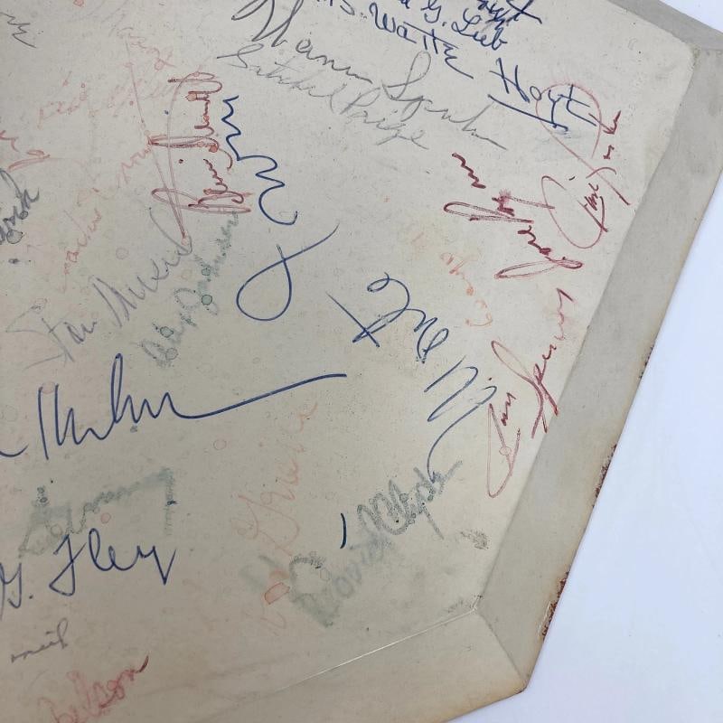 1970's HOF Multi Signed Home Plate 67 Sigs Satchel Paige Beckett COA - 14