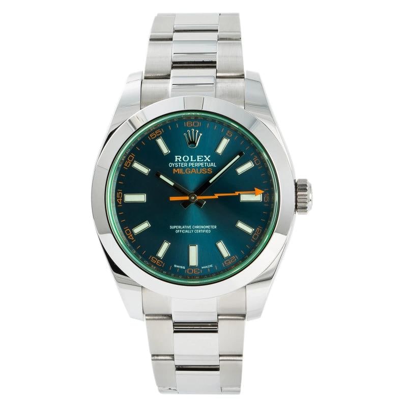 Rolex Milgauss 116400GV SS Oyster Card Auto Blue Dial Men's Watch 40mm - 5