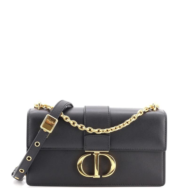 Christian Dior 30 Montaigne Chain Flap Bag Leather East West: Accessories: Dust Bag Measurements: Height 5", Width 8", Depth 3", Strap Drop 19.5" Condition: Pre-owned - Good,Brand: Christian Dior,Exterior Material: Leather,Style: Shoulder Bags,Exterior Color: