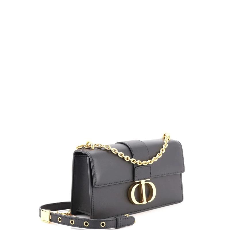 Christian Dior 30 Montaigne Chain Flap Bag Leather East West - 2