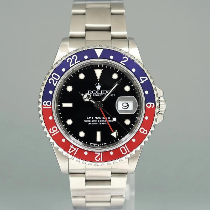 MINT Rolex GMT-Master 2 Pepsi Blue Red Oyster 40mm Steel 16710 Watch Box - 2