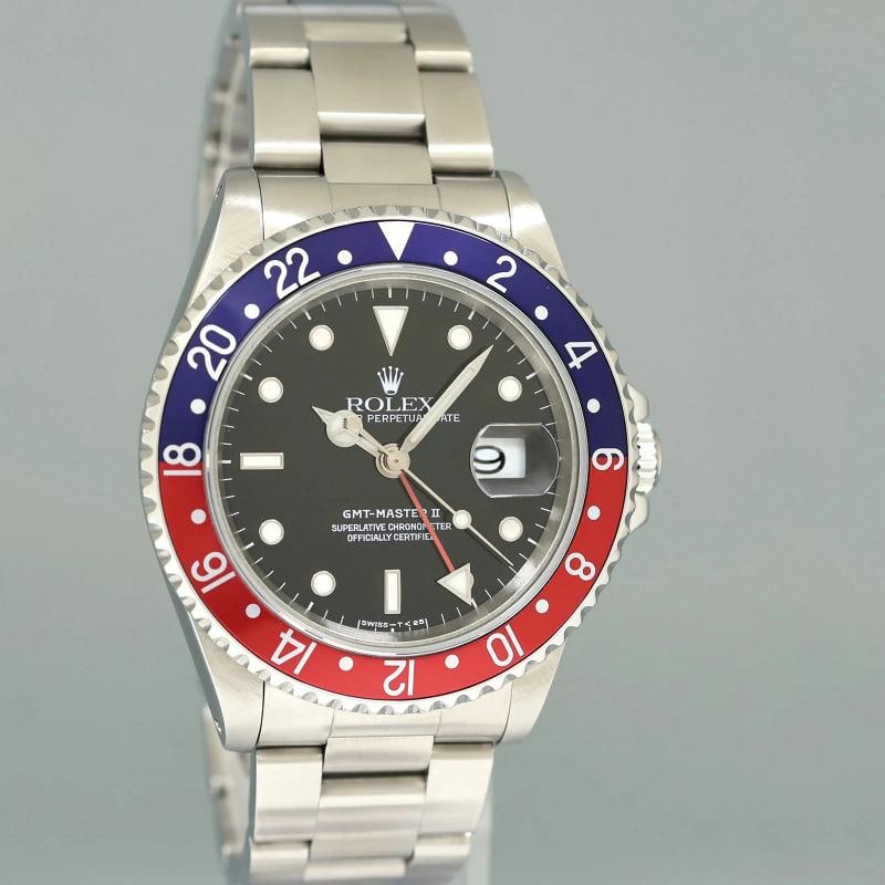 MINT Rolex GMT-Master 2 Pepsi Blue Red Oyster 40mm Steel 16710 Watch Box - 3