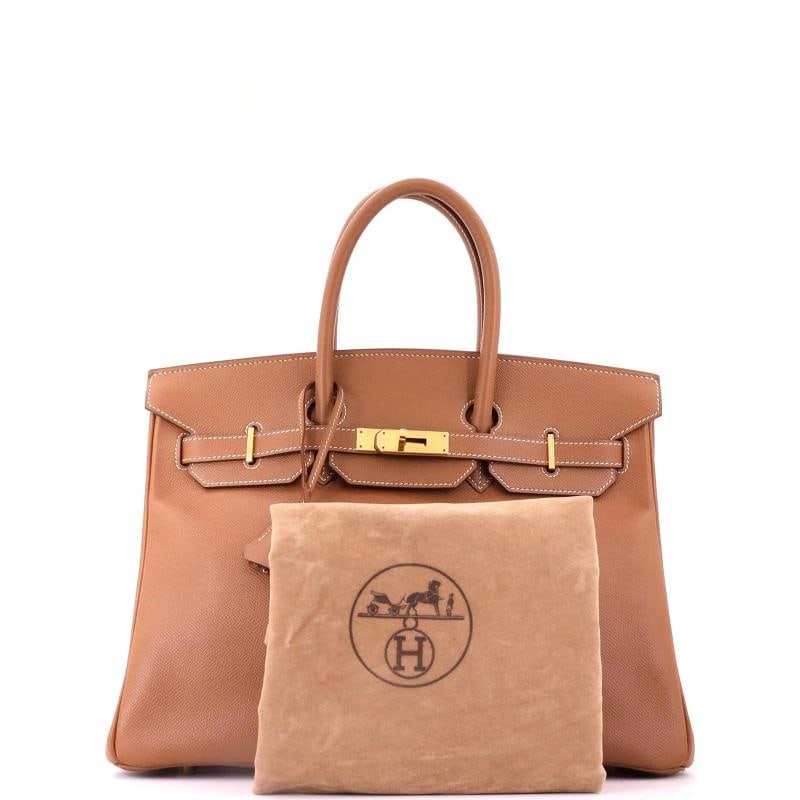 Hermes Birkin Handbag Brown Courchevel with Gold Hardware 35 - 2