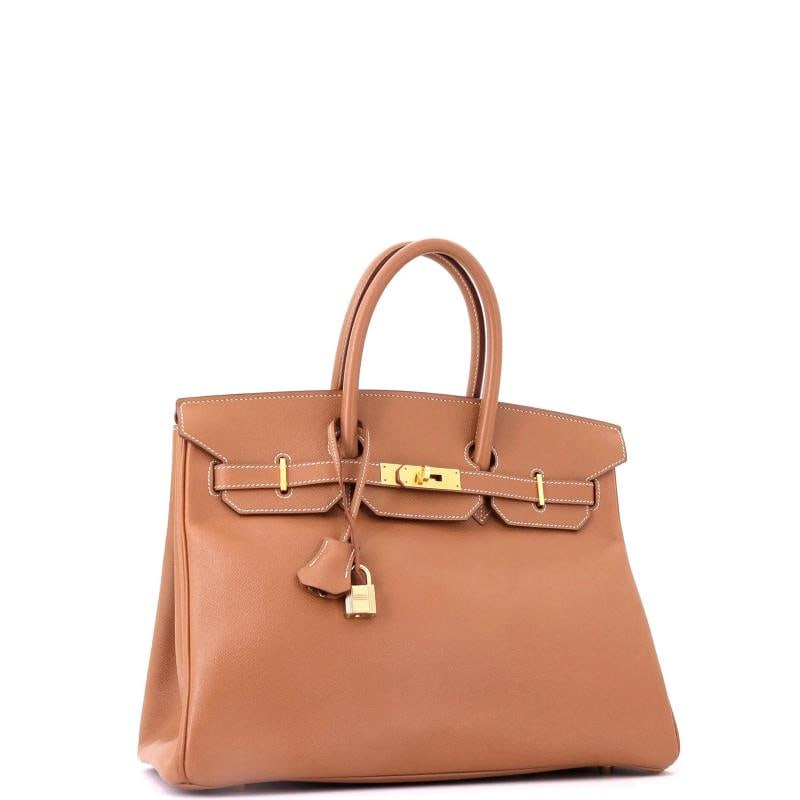 Hermes Birkin Handbag Brown Courchevel with Gold Hardware 35 - 3