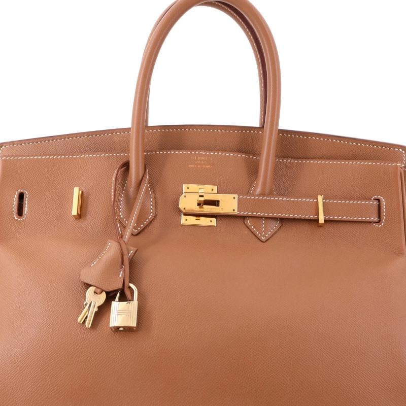 Hermes Birkin Handbag Brown Courchevel with Gold Hardware 35 - 6