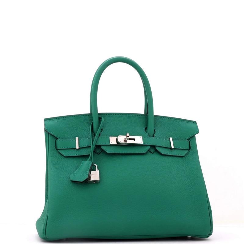 Hermes Birkin Handbag Verso Clemence with Palladium Hardware 30 - 2